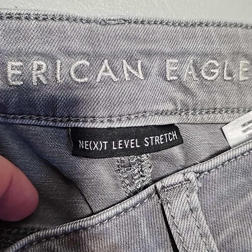 American Eagle next level stretch size 4 gray high rise jeggings - Picture 6 of 8
